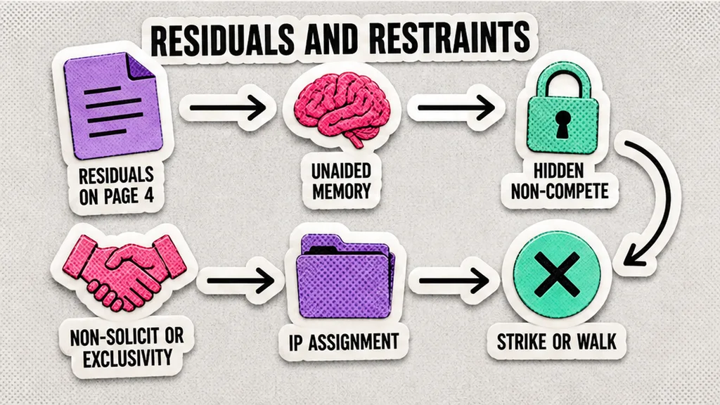 Residuals on page 4, unaided memory, hidden restraints, strike or walk