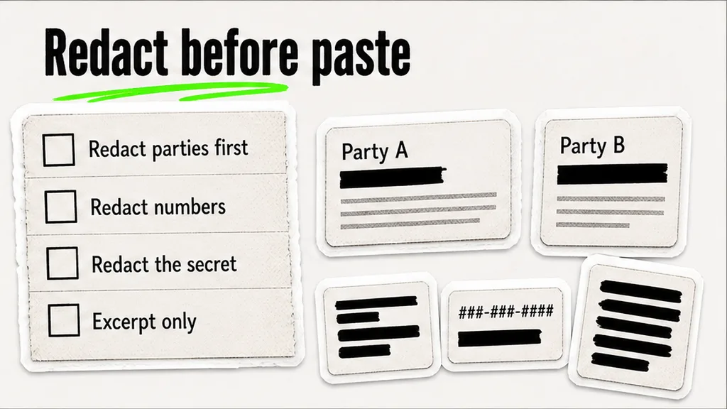 Redacted NDA excerpt with Party A, amount, and secret subject placeholders