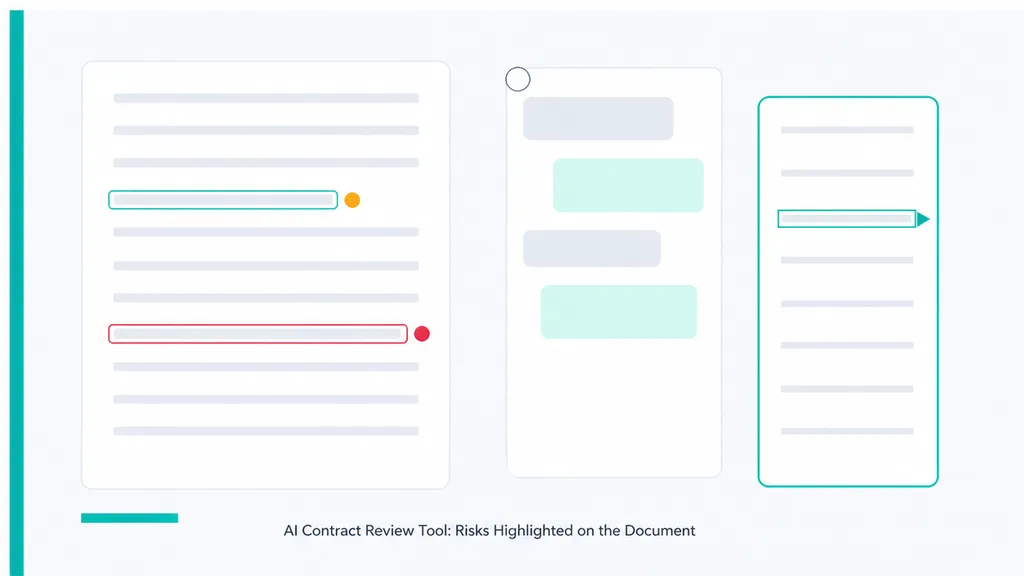 Product scene: AI Contract Review Tool: Risks Highlighted on the Document