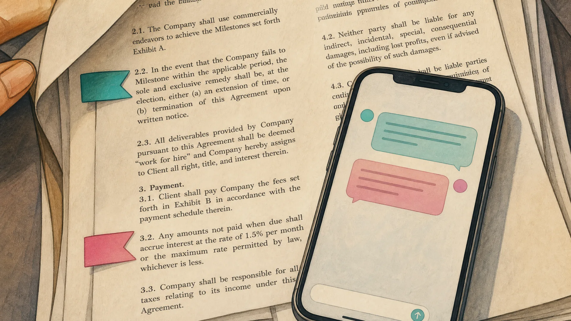 Product scene: ChatGPT vs AI Contract Review on the Document