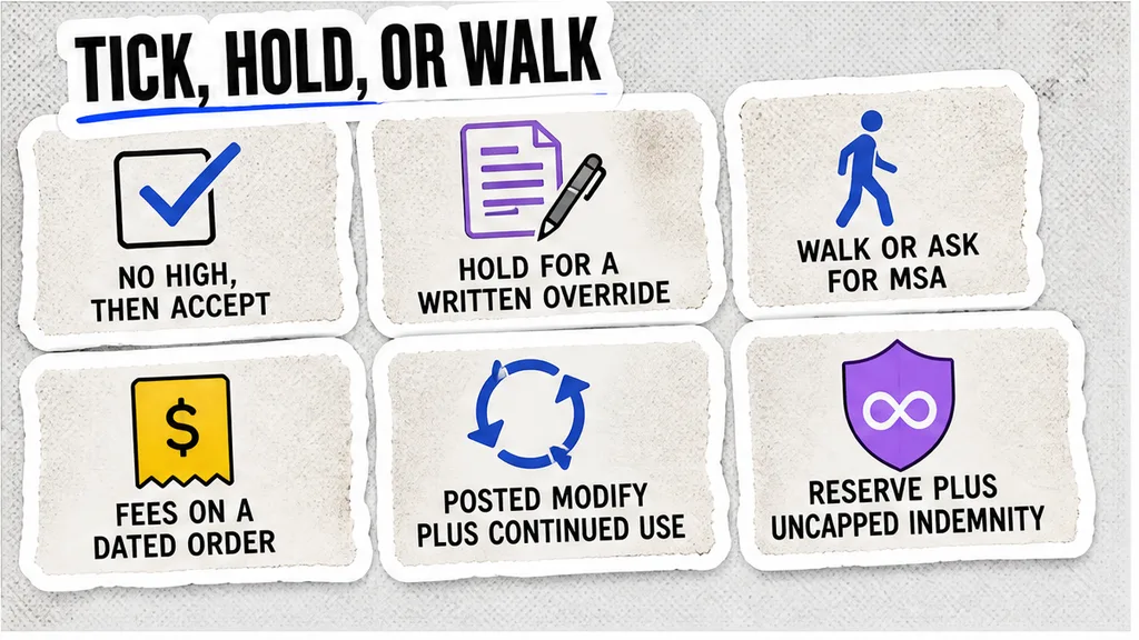 Accept, hold, or walk gates for a website terms click