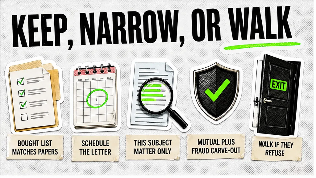 Keep, narrow, or walk board: named side letter versus walk, no face