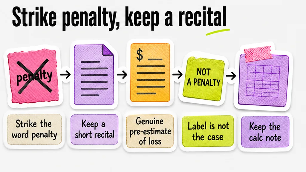 The word penalty struck through, short recital kept, no face