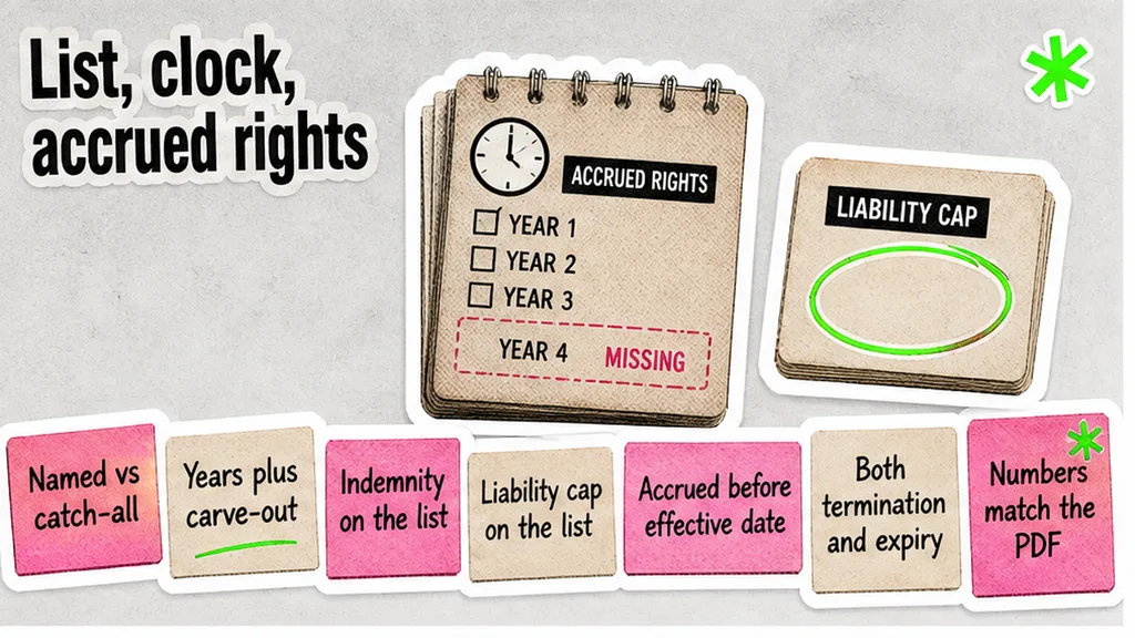 List clock accrued-rights board, missing row, no face