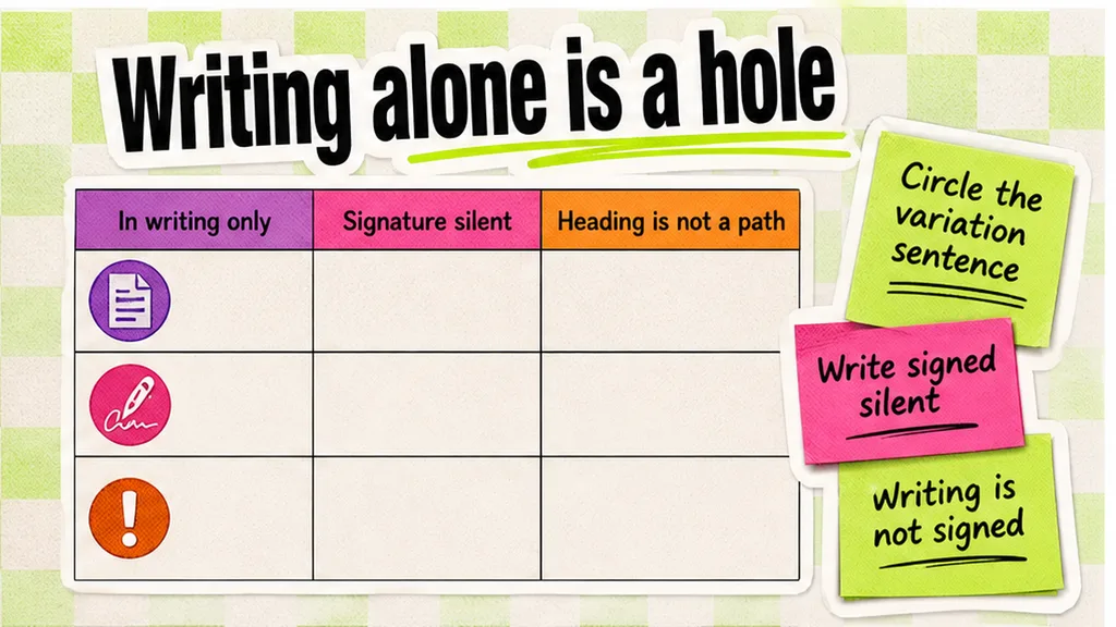 Comparison of an in-writing-only hole versus a writing-plus-signature variation path