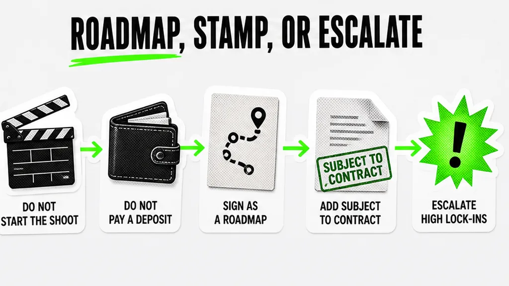 Workflow: hold work, sign as a roadmap, add subject to contract, or escalate lock-ins