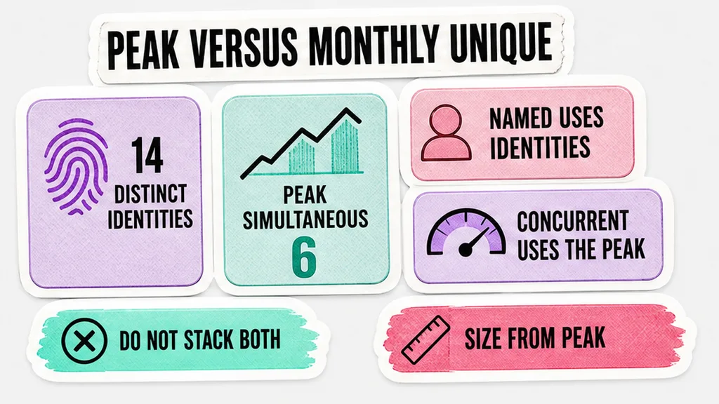 Peak six versus fourteen uniques, no face
