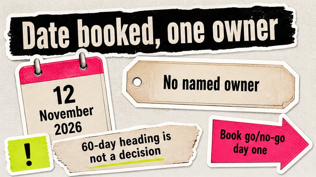 Pilot end date 12 November 2026, no named go/no-go owner, 60-day heading is not a decision