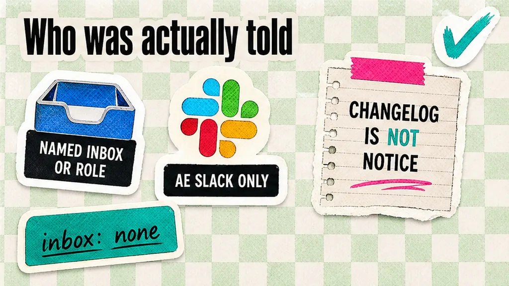 Named inbox versus AE Slack and a buried changelog, inbox none