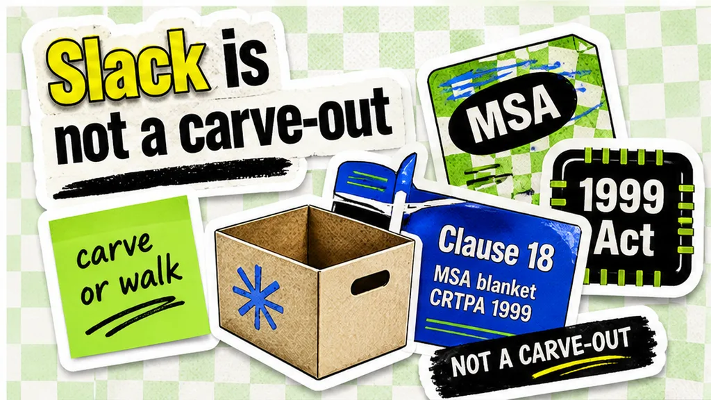 Clause 18 blanket CRTPA 1999 kill on an MSA; Slack is not a carve-out, no face