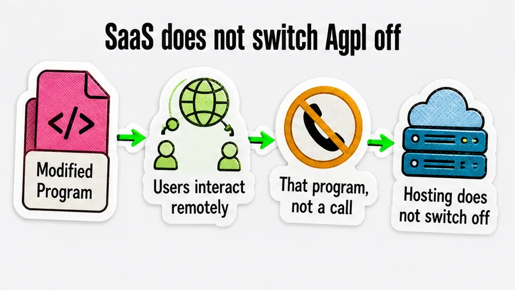 AGPL section 13 network test: modify, remote users, that program, no face