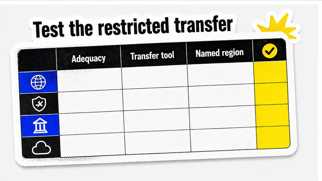 Comparison table: How do you test restricted transfer, adequacy, or DPF?