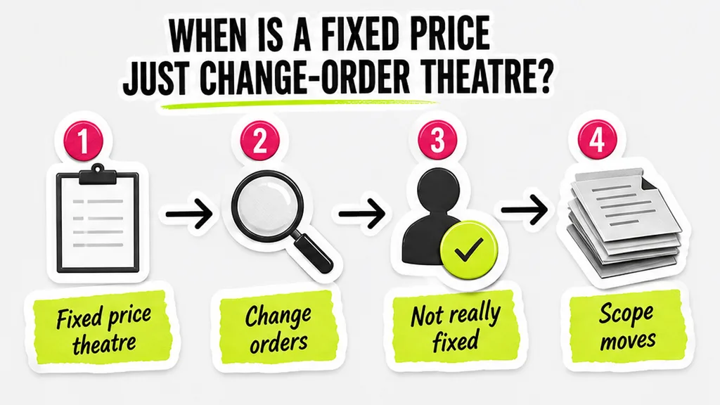 Workflow diagram: When is a fixed price just change-order theatre?