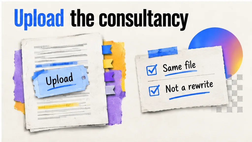 Upload ticket on the consultancy draft, no face