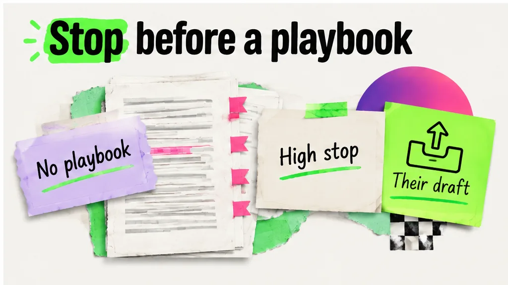 Playbook held aside from their marked draft, no face