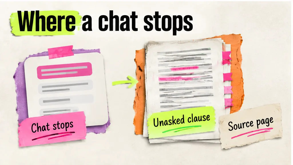 Chat stopping before an unasked clause on the source page, no face