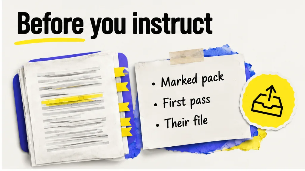 Marked pack ready before you instruct, no face