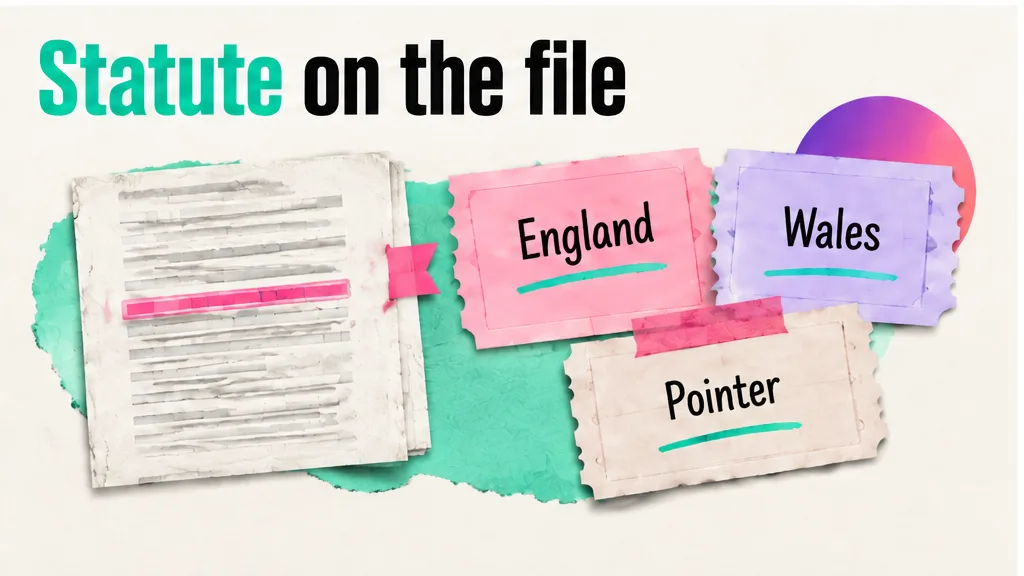 Statute pointer sitting on the UK commercial file, no face