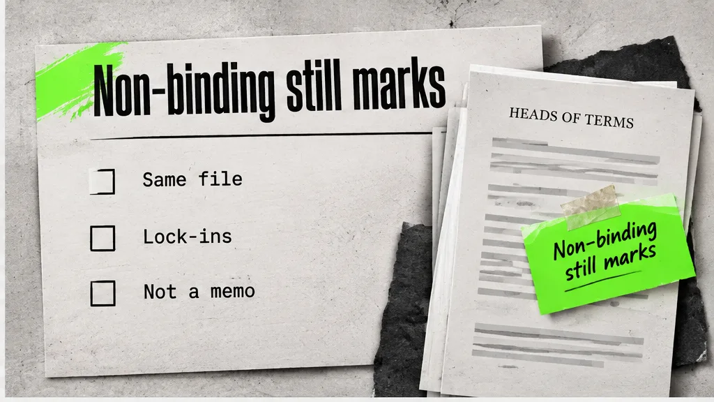 Exclusivity sentence marked on the uploaded LOI beside a Non-Binding header, no face
