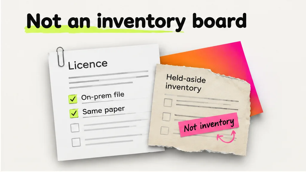 On-prem licence PDF with grant and audit sentences flagged, no face
