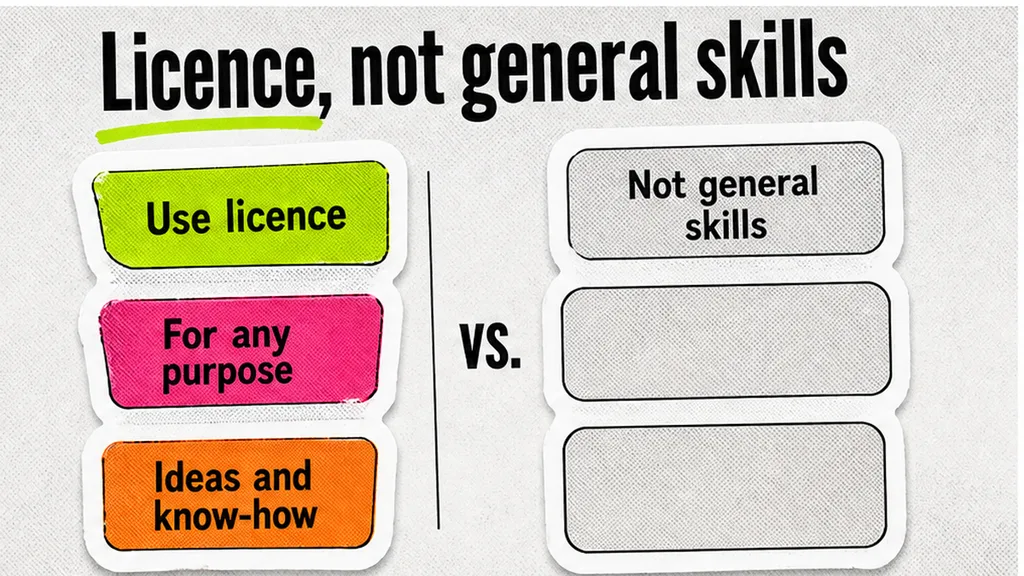 Use licence versus general skills comparison for NDA residuals