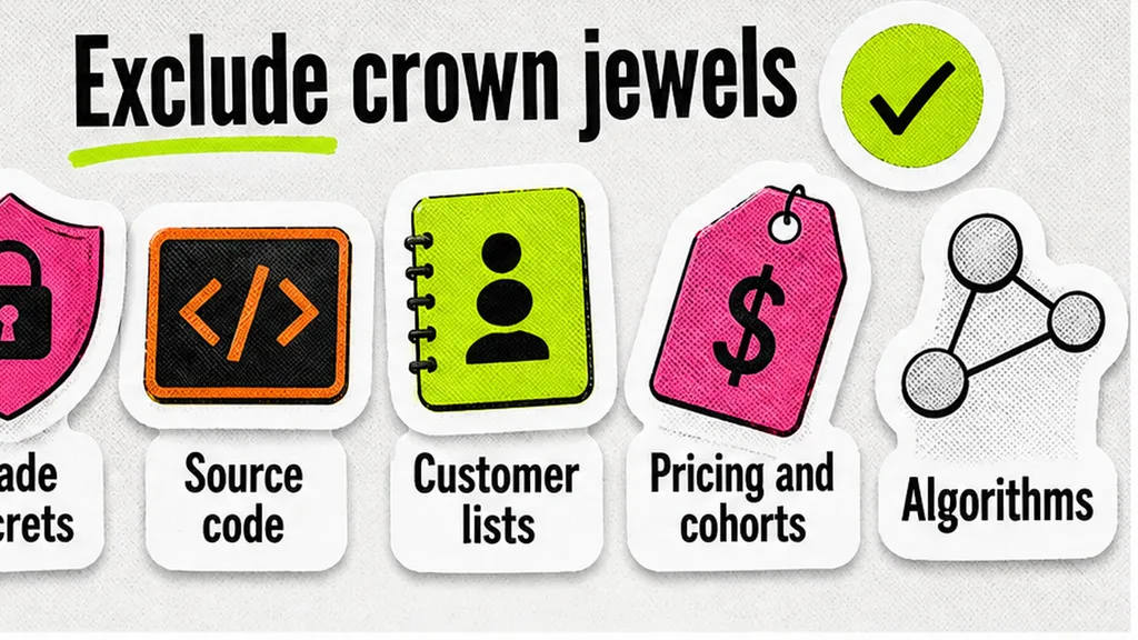 Crown-jewel exclusion checklist before diligence disclosure