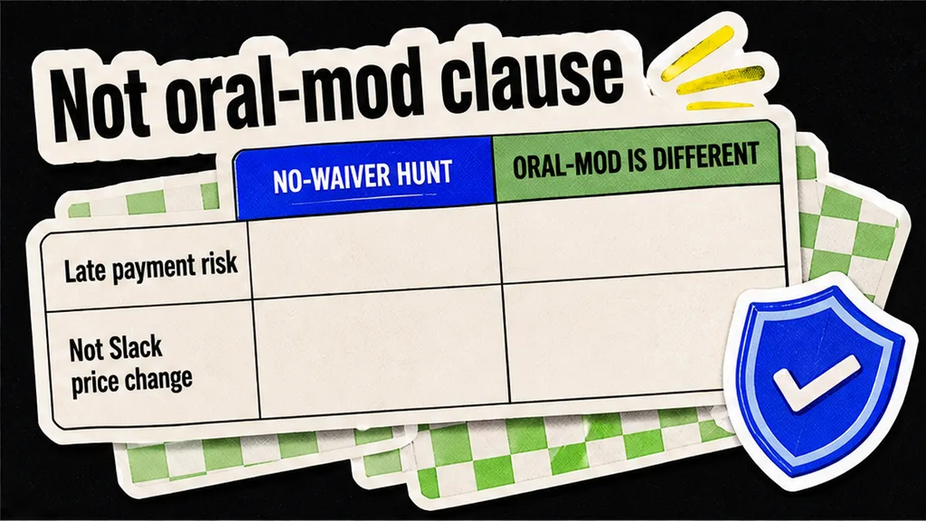 No-waiver versus no-oral-modification failure modes side by side