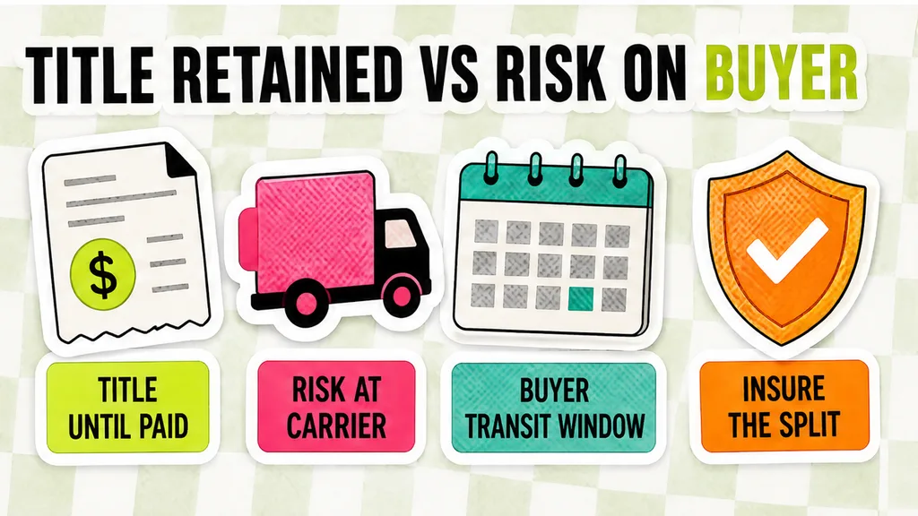 Retention of title until paid versus risk already on the buyer checklist
