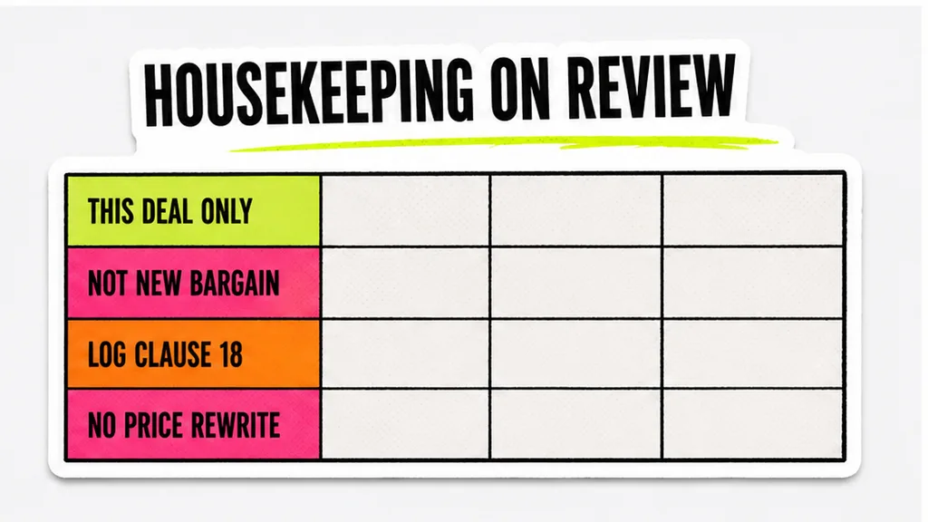 Comparison table of further-assurance review checks