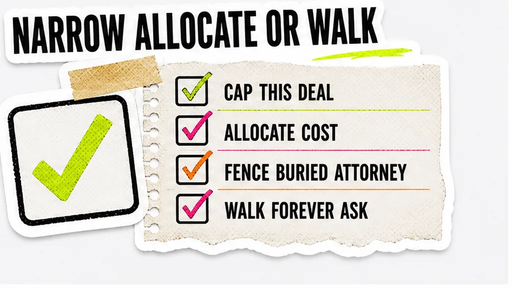 Checklist board for narrow, allocate cost, or walk