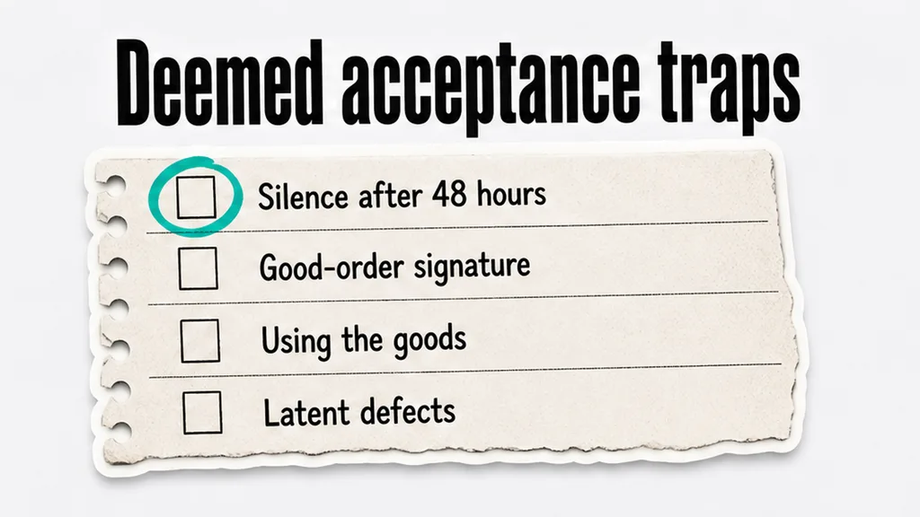 Checklist board: When to treat silence as deemed acceptance?