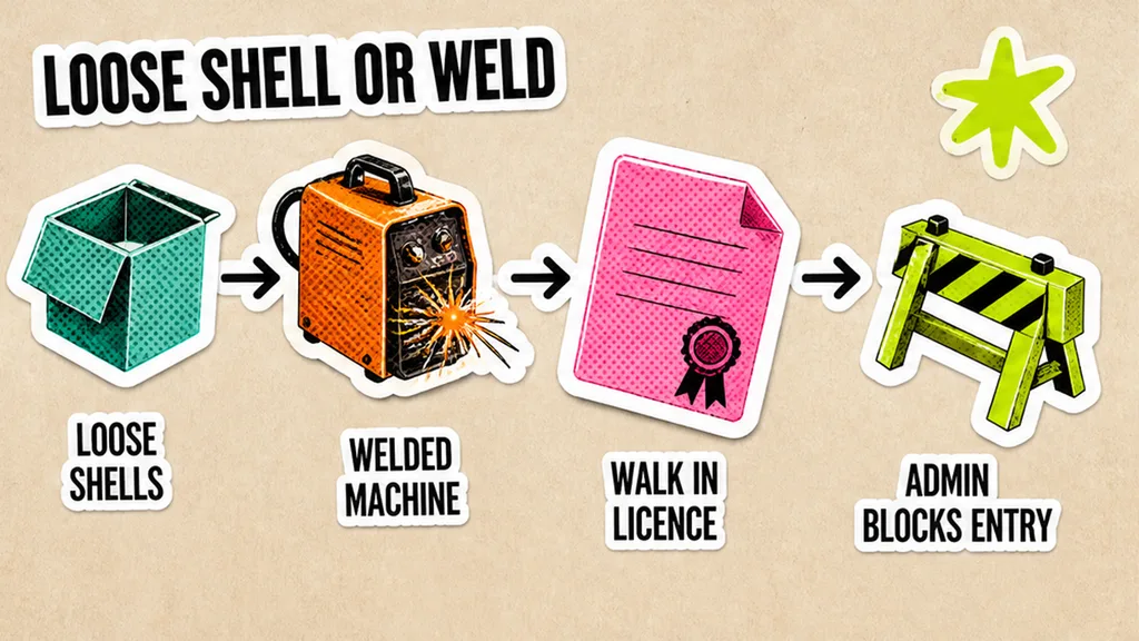 Workflow diagram: What does a weld change before anyone walks in?