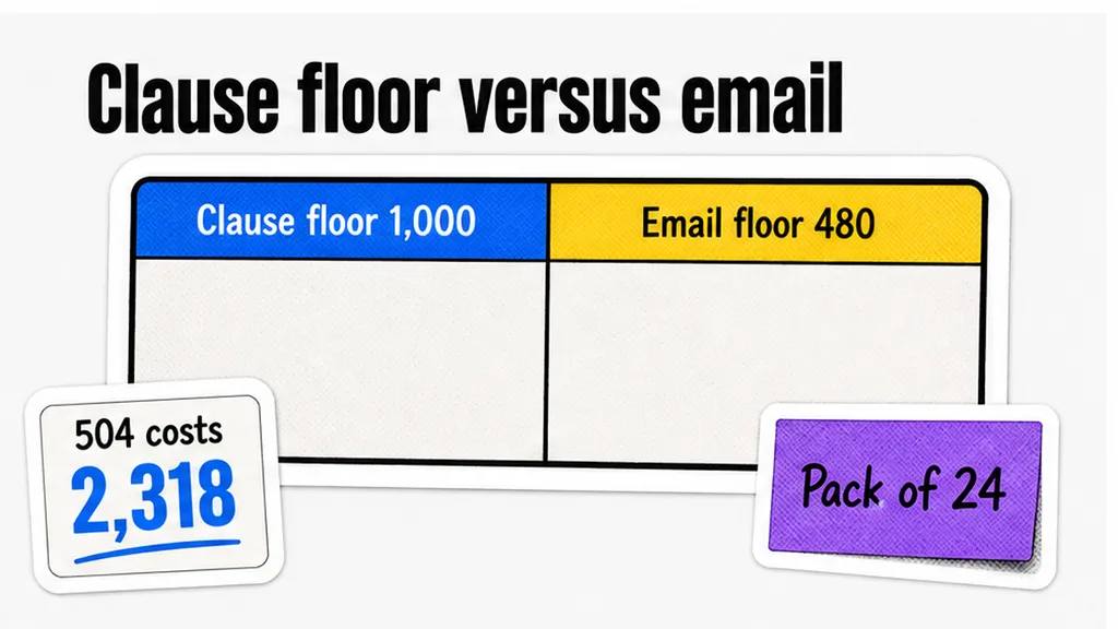 Clause floor compared with the email floor