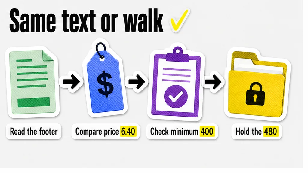 Workflow diagram: How do you prove both pages are the same final text?