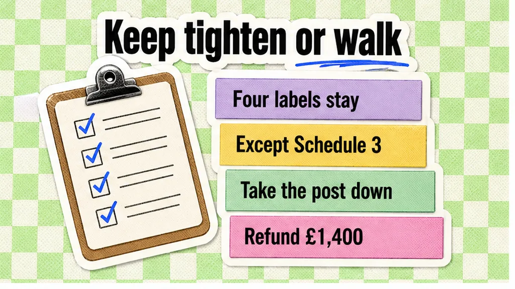 Checklist board: What to keep, tighten, or walk before you sign?