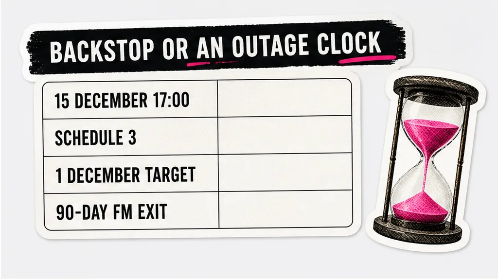 Comparison table: How do you tell a completion backstop from a force majeure clock?
