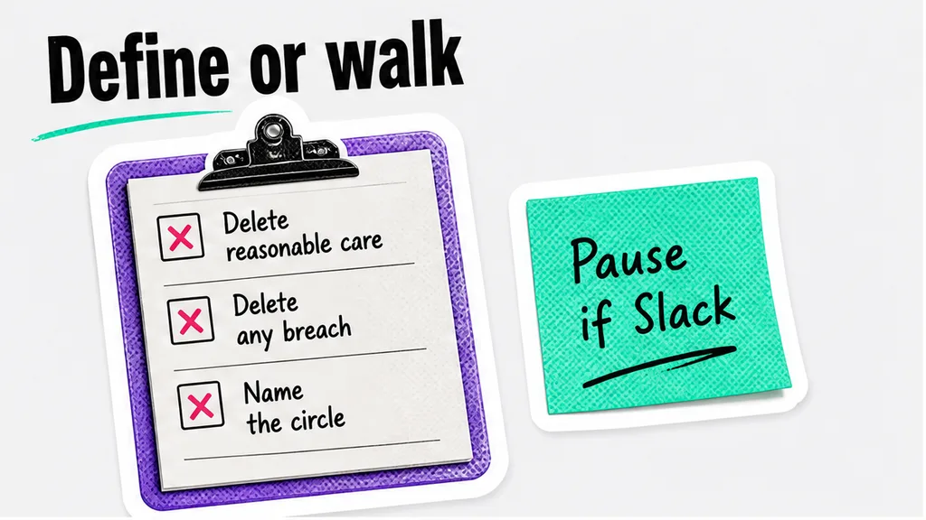 Checklist board: Which people can lift the liability cap?