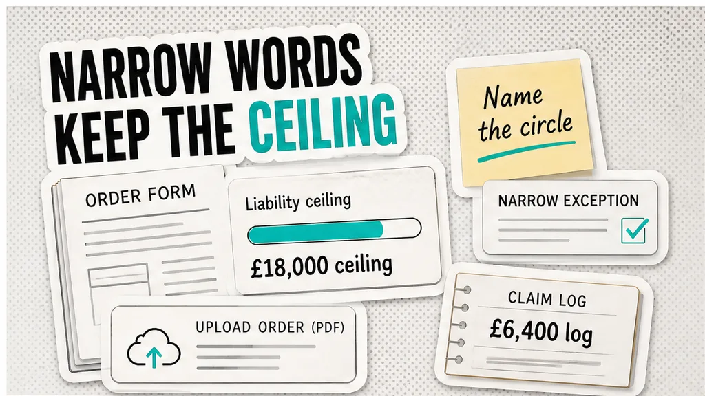 Liability ceiling with a narrow fraud exception checkbox
