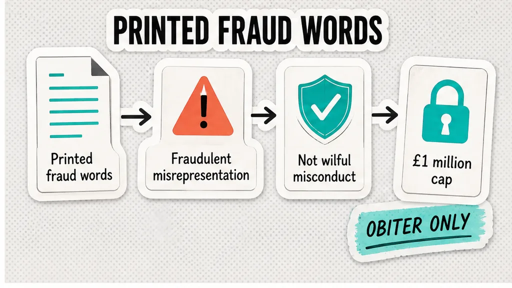 Flow from fraudulent misrepresentation to the liability cap