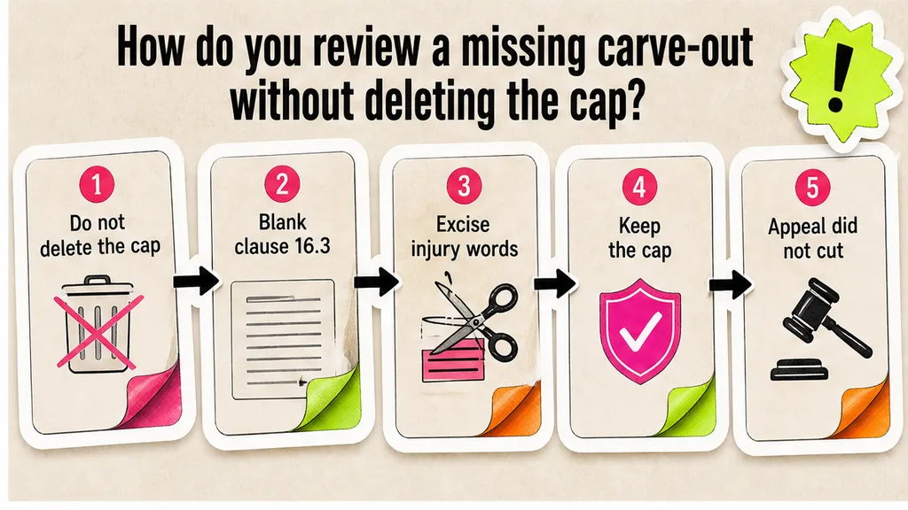 Workflow diagram: How do you review a missing carve-out without deleting the cap?