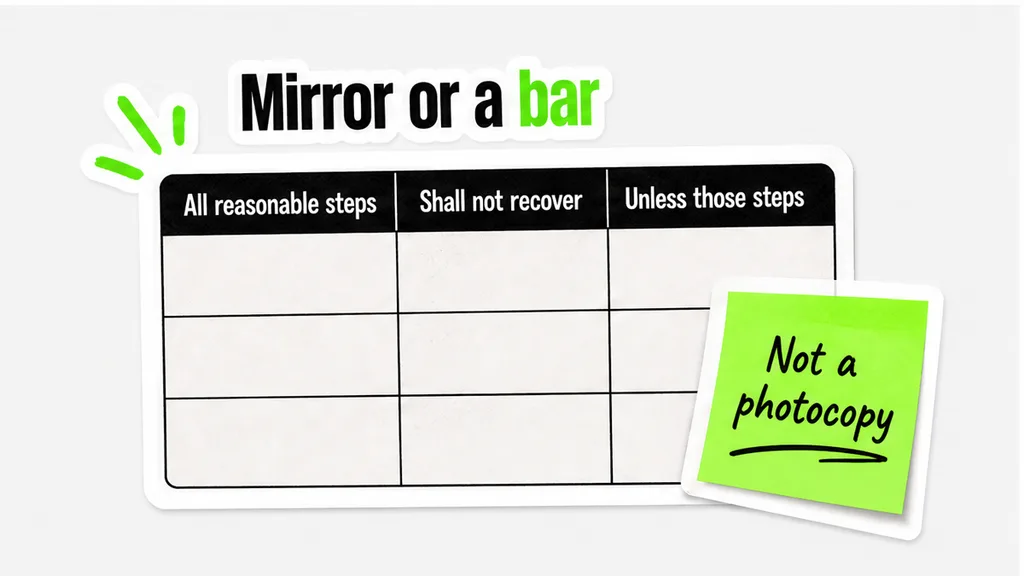 Comparison table of a steps line against a recovery bar