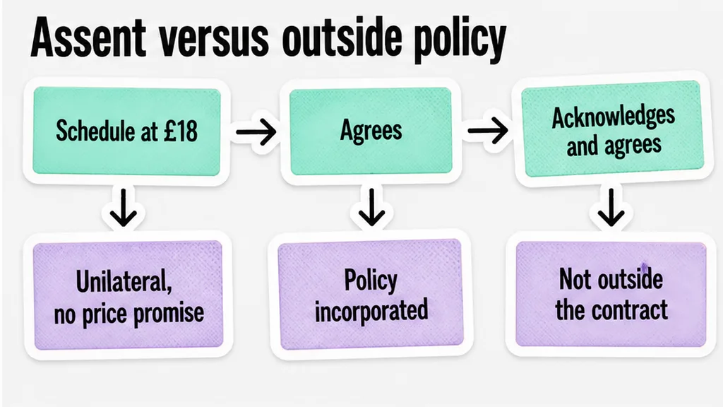Outside policy compared with assent words, no face
