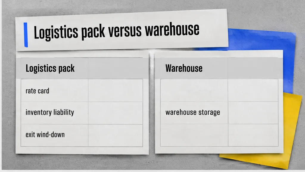 Logistics pack compared with a warehouse-only storage contract