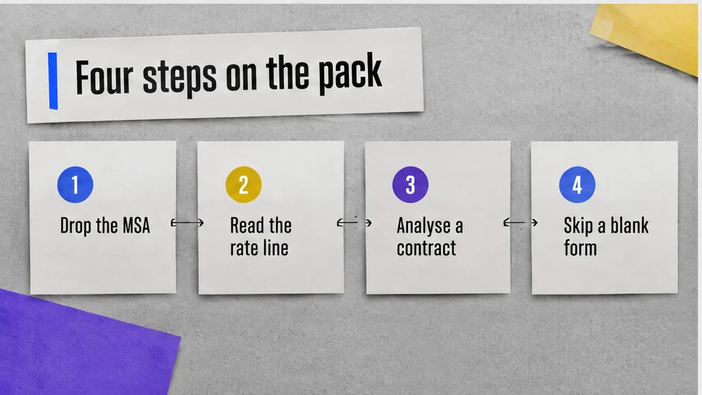 Four steps on the logistics pack
