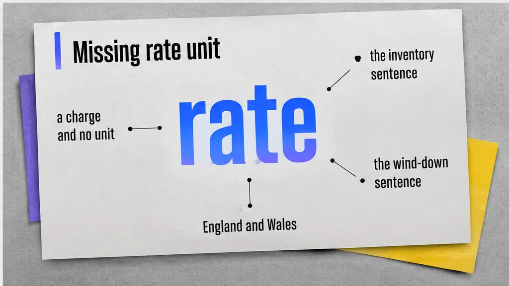 A rate line that names a charge and no unit