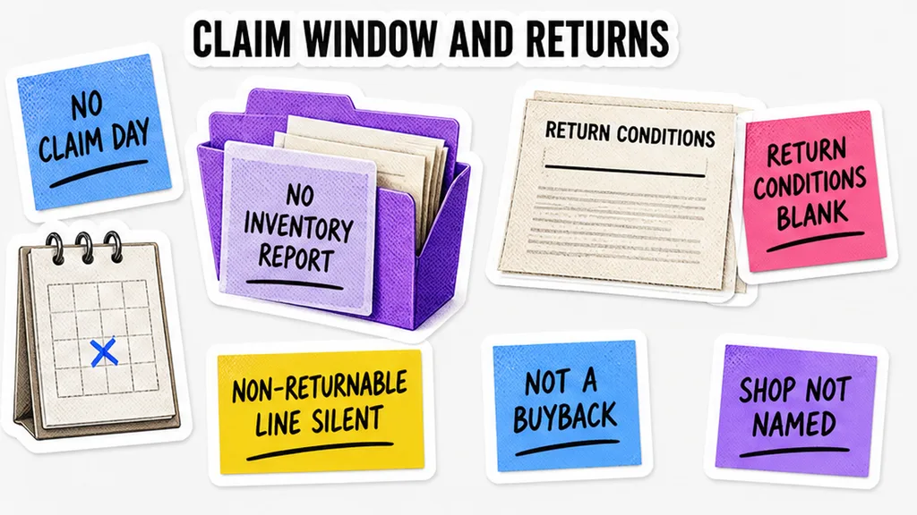 Claim window and inventory file with the blanks still open, no face