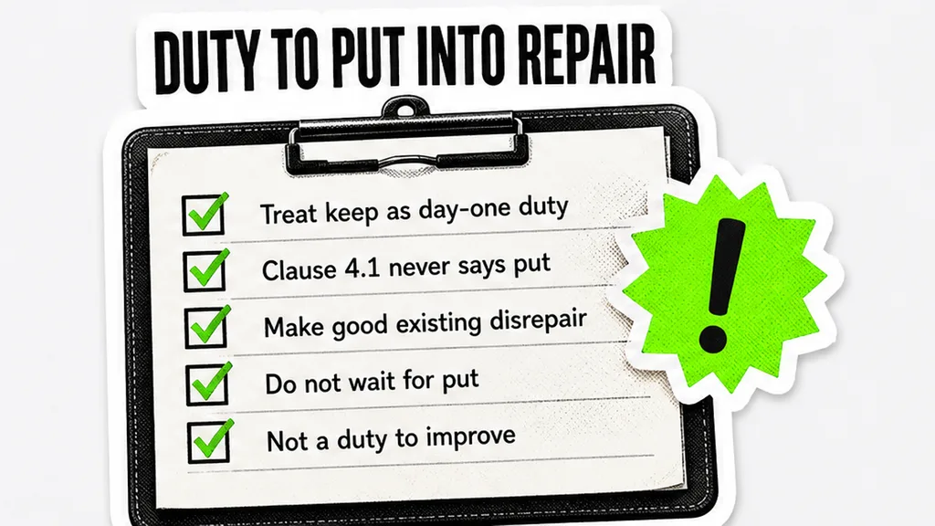 Keep treated as a duty to put the premises into repair