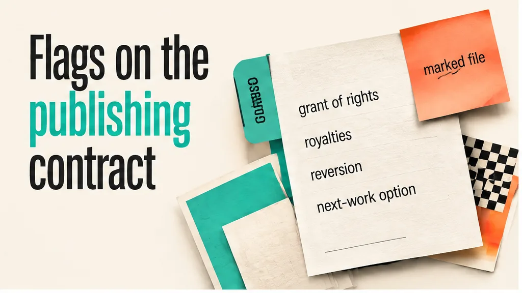 Publishing contract with flags on the grant of rights, royalties, reversion and the next-work option, no face
