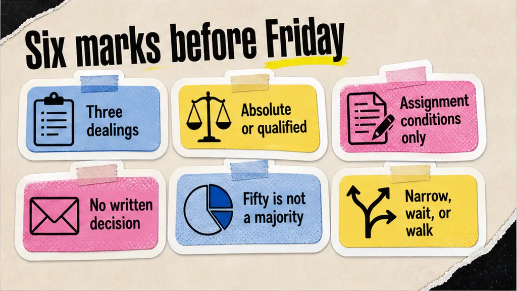 Six commercial lease consent checks before the Friday decision