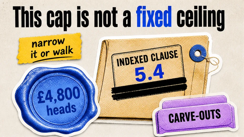 Service charge schedule with the annual cap figure boxed